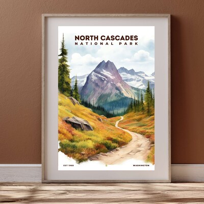 North Cascades National Park Poster, Travel Art, Office Poster, Home Decor | S8 - image4